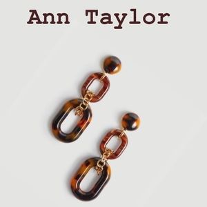 Ann Taylor Tortoise Link Drop Earrings
